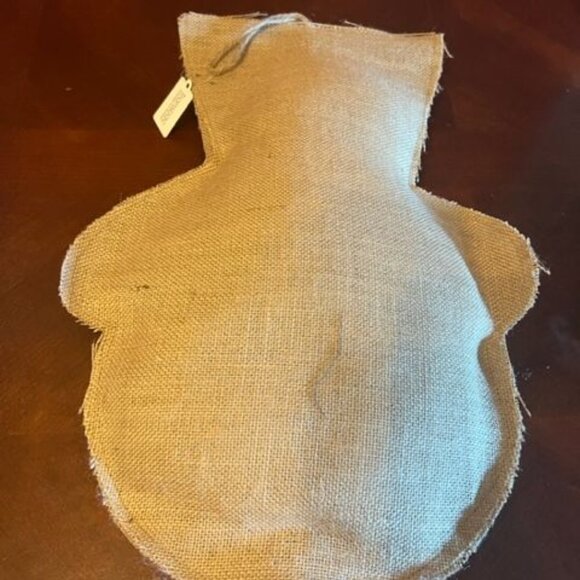 Days 'Til Christmas Burlap Snowman Advent Calendar movable nose for tracking day - Picture 6 of 8